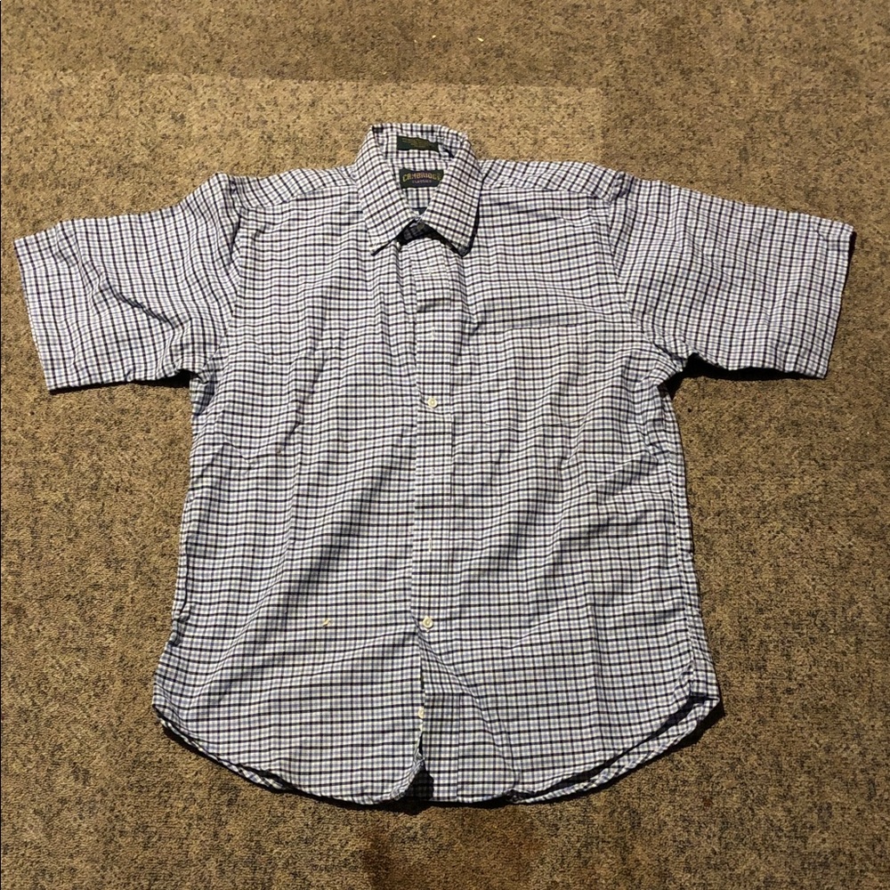 Casual Black and White Checkered Men's Shirt